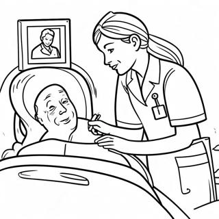 Caring Nurse Helping Patient Coloring Page 73255-60474