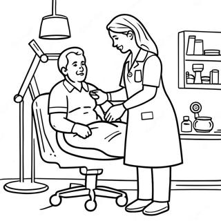 Caring Nurse Helping Patient Coloring Page 73255-60475