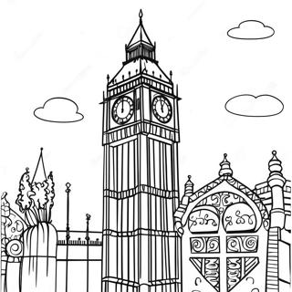 Big Ben Tower Coloring Page 73275-60510