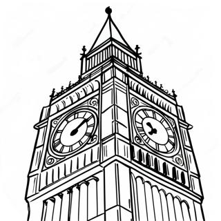 Big Ben Tower Coloring Page 73275-60511