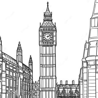 Big Ben Tower Coloring Page 73275-60512