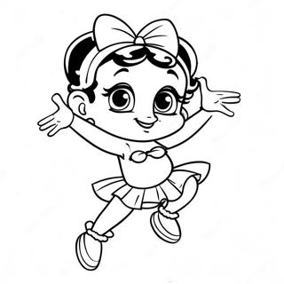 Betty Boop Dancing Coloring Page 732-585