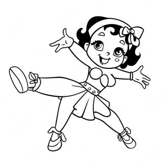 Betty Boop Dancing Coloring Page 732-587