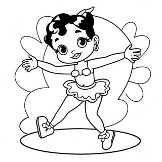 Betty Boop Dancing Coloring Page 732-588