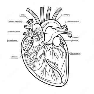 Circulatory System Diagram Coloring Page 73324-60543