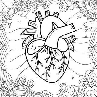 Heart And Blood Vessels Coloring Page 73325-60534