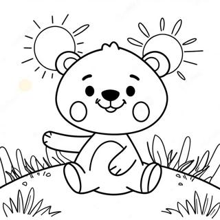 Happy Funshine Bear Coloring Page 73345-60550