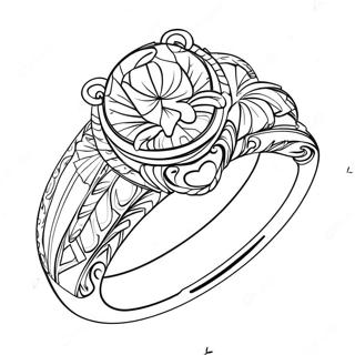 Elegant Wedding Ring Coloring Page 73355-60560