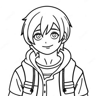 Boy Emo Anime Coloring Pages