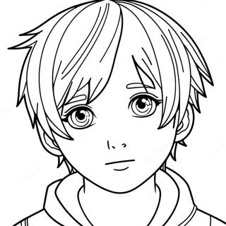 Boy Emo Anime Character Coloring Page 73364-60562