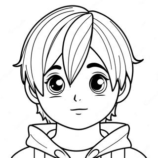 Boy Emo Anime Character Coloring Page 73364-60563