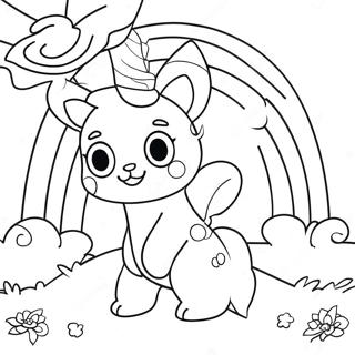 Blue Rainbow Friends Coloring Page 73374-60583