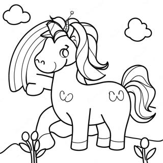 Blue Rainbow Friends Coloring Page 73374-60584