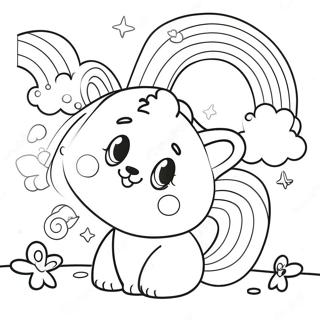 Cute Blue Rainbow Friends Coloring Page 73375-60575