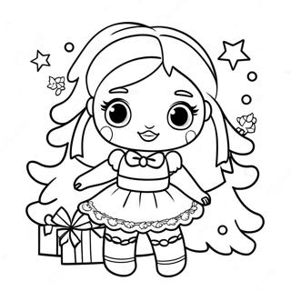 Lol Doll Christmas Tree Coloring Page 73384-60570