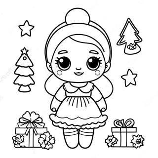 Lol Doll Christmas Tree Coloring Page 73384-60571