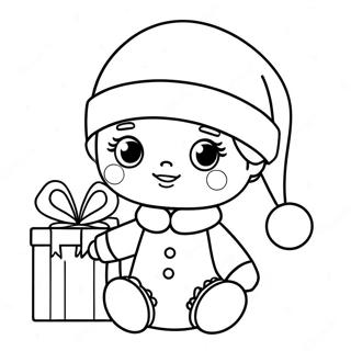 Cute Lol Doll With Santa Hat Coloring Page 73385-60580