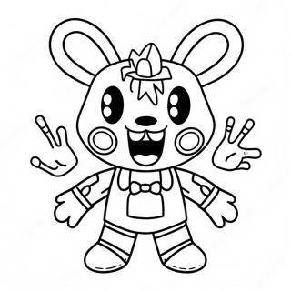 Cute Glitchtrap Character Coloring Page 73395-60589