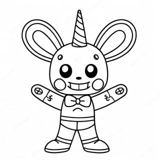 Cute Glitchtrap Character Coloring Page 73395-60592