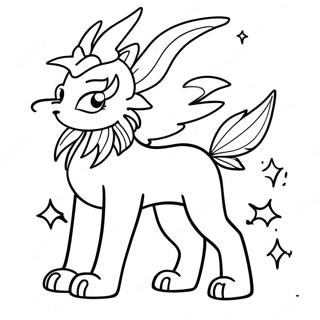 Majestic Solgaleo In Space Coloring Page 73405-60602