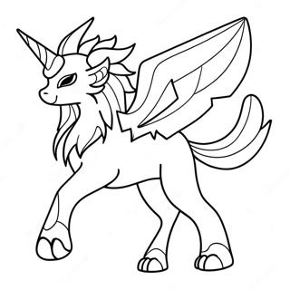 Majestic Solgaleo In Space Coloring Page 73405-60604