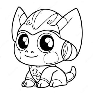 Cute Protogen With Big Eyes Coloring Page 73445-60630