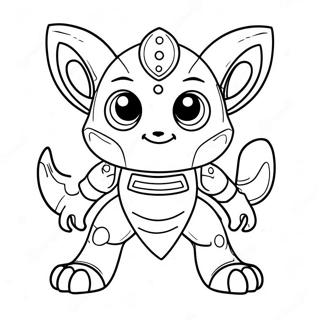 Cute Protogen With Big Eyes Coloring Page 73445-60631