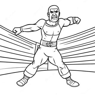 Wwe Wrestler Jumping On Opponent Coloring Page 73465-60641