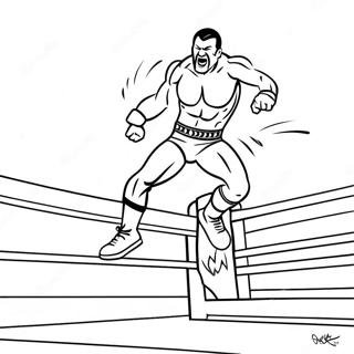 Wwe Wrestler Jumping On Opponent Coloring Page 73465-60642