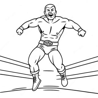 Wwe Wrestler Jumping On Opponent Coloring Page 73465-60643