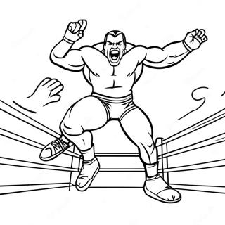 Wwe Wrestler Jumping On Opponent Coloring Page 73465-60644