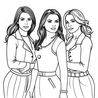 Charmed Sisters In Action Coloring Page 73496-60664