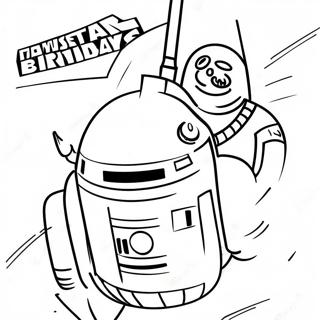 Happy Birthday Star Wars Coloring Pages