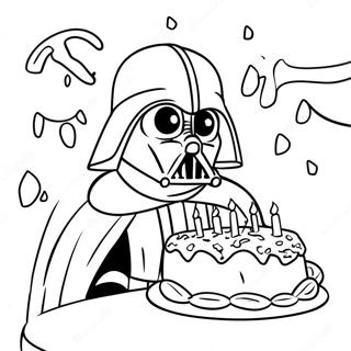 Darth Vader Birthday Celebration Coloring Page 73506-60666