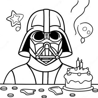 Darth Vader Birthday Celebration Coloring Page 73506-60667