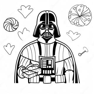 Darth Vader Birthday Celebration Coloring Page 73506-60668