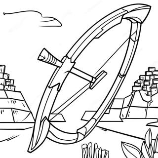 Minecraft Bow And Arrow Coloring Page 73515-60672