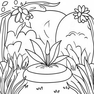 Beautiful Flowering Garden Coloring Page 73526-60682