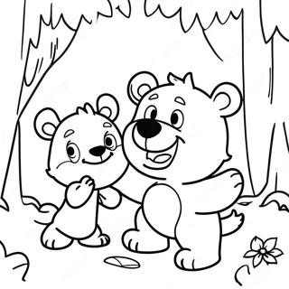 Goldie And Bear In The Enchanted Forest Coloring Page 73546-60701