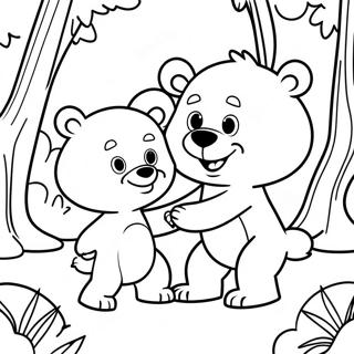 Goldie And Bear In The Enchanted Forest Coloring Page 73546-60702