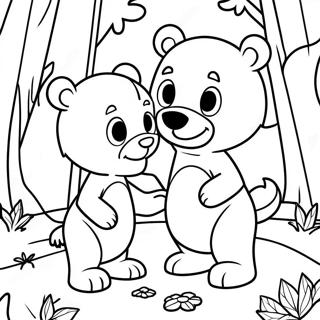 Goldie And Bear In The Enchanted Forest Coloring Page 73546-60703