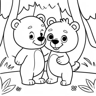 Goldie And Bear In The Enchanted Forest Coloring Page 73546-60704