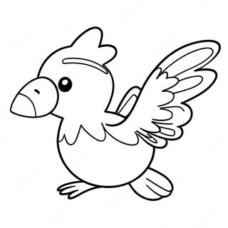 Cute Farfetch D Flying Coloring Page 73566-60716