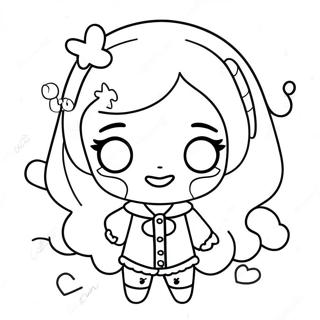 Cute Bad Girl Gacha Life Coloring Page 73585-60730