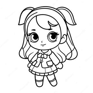 Sassy Bad Girl Gacha Life Coloring Page 73586-60741