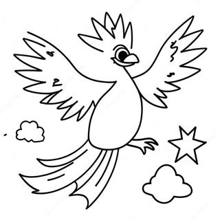 Zapdos Flying Through The Sky Coloring Page 73596-60745