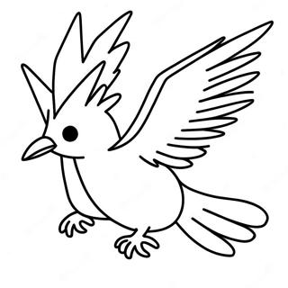 Zapdos Flying Through The Sky Coloring Page 73596-60746