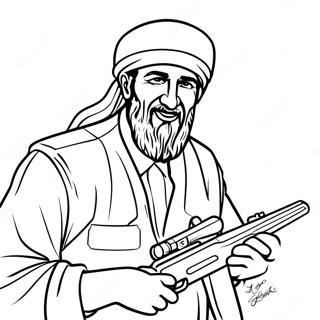 Dd Osama In Action Coloring Page 73626-60765