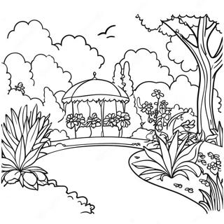 Renoir Garden Scene Coloring Page 73646-60783