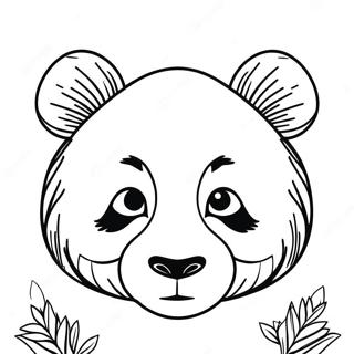 Panda Face Coloring Page 73655-60786